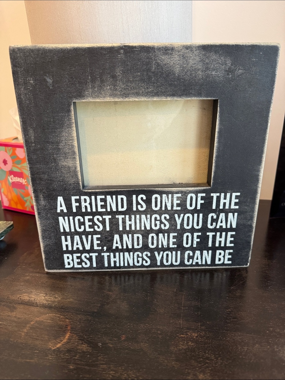 Wooden Black Friendship Quote Picture Frame